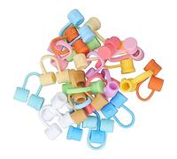 Duokon Couvercles de Paille Réutilisables en Silicone, Couvre-paille Flexibles Anti-poussière, Jolis Protecteurs de Boissons, Lavables à la Main ou au Lave-vaisselle, pour les Fêtes, le Camping, une