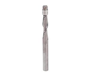 Duokon Fraise à Affleurer Hélicoïdale, Queue de 1/4 de Pouce | Guide à double roulement à billes, pointe en carbure de tungstène, flûte spirale haut-bas, fente de table CNC