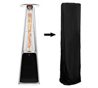 Duokon Jardin Patio Heater Couverture Respirante Impermable Impermable Couvre Protecteur en Plein Air Noir Beige + Caf 81.5 * 225cm(Black)