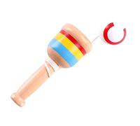 Duokon Jouet d'entraînement de Coordination œil-Main, Jeu de Balle en Bois Massif, Jeu de Cordes à Pagaie Traditionnel, 3 Compétences de Mise au Point pour Les Enfants en Intérieur et en Extérieur,