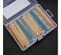 Duokon Kit de 2600 Pièces de Résistances à Film Métallique 1/4W, 130 Valeurs 1R- Ohm avec Tolérance ±1% pour Expériences et Projets électroniques