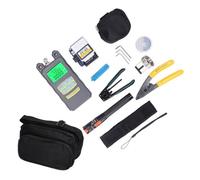 Duokon Kit d'outils pour fibre optique Ensemble de 15 pièces Kit d'outils à fibre optique 3 en 1 Fixation Couperet à fibre