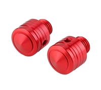 Duokon M10×1.25 Vue Arrière en Aluminium, Bouchon à Vis de Moto Universel Vue Arrière pour Scooter/Moto (rouge)