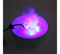 Duokon Mist Machine 24V Changement de Couleur 12 LED Mist Maker Fogger Pond Brouillard Atomizer, Mist Maker Water Fountain Pond Atomizer Air Humidifier pour Halloween, Fête(#with EU Plug Adapter)