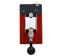 Duokon Morse Code Practice Key, Buzzer and Red LED Feedback | Entraîneur télégraphique avec jack 3,5 mm, socle en palissandre et contacts en laiton, pratique du club radioamateur