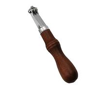 Duokon Outil D'espacement pour Maroquinerie, Jeu en Acier allié de 3 3,5 | Marqueur de Roue à Coudre, Têtes en Acier, Manche en Bois, Espacement 3 3,5 4 5 Mm, Tournevis Inclus, Couture de Ceinture