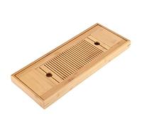 Duokon Plateau à Thé Chinois en Bambou, Plateau de Service à Thé Japonais, Ensemble de Table à Thé Gongfu avec Type de Réservoir, Boîte de Stockage d'eau pour la Maison, Le Jardin, Le Bureau,