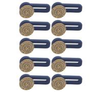 Duokon Rallonge de bouton 10pcs Boutons de Bronze Bouton de Taille Universel Amovible Couture Réglable Clou mercerie thermocollant