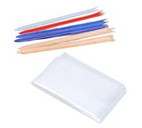 Duokon Sacs Cadeaux Transparents avec Ruban, 18 X 25 Cm, 100 Pièces avec Soufflet Inférieur pour Collations, Biscuits, Poupées, Tasses, Emballage de Cadeaux de Vacances