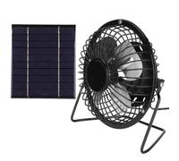 Duokon Solar Panel Powered Fan, Solar Power 2.5W 5V Solar Panel Fan Polycrystalline silicon for Camping for jardin balise