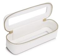 Duolan Trousse de Maquillage Transparente avec Fermeture éclair pour Femme, B/Blanc, Fine, Transparente, B/Blanc, Slim, Trousse de Maquillage Transparente pour pinceaux