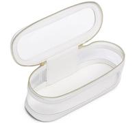 Duolan Trousse de maquillage transparente pour femme, S/Blanc, Slim L, Trousse transparente pour pinceaux de maquillage