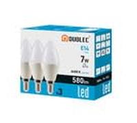 Duolec Lot de 3 bougies LED 7 W 6 400 K 580 lm