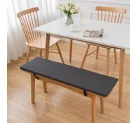 DUOLEH Coussins de banc lavables pour baie vitrée, haute résilience, antidérapant avec housse amovible (200 x 45 x 5 cm, gris foncé)