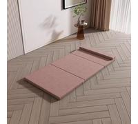 DUOLEH Matelas pliable à trois volets, lit de sol pliable en mousse à mémoire de forme avec housse lavable, tapis de lit de voyage portable pour camping, caravanes (200 x 80 x 8 cm, rose)