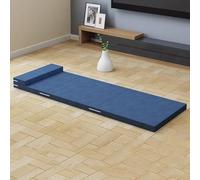 DUOLEH Matelas Pliable en Mousse à mémoire de Forme à Trois Plis - Lit d'invités avec Housse Amovible et Lavable, canapé futon Portable pour Voyage, Camping, caravanes (200 x 70 x 10 cm, Bleu)