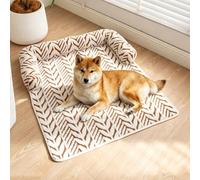 DUOLEH Panier Chien Anti-anxiété Canapé Chats Coussin Chien Orthopedique | 80x60x15cm, Lit pour Chiens, Fond Antidérapant, Traversin 3 Côtés, Bords Surélevés Pour Sécurité, Doux, Lavable en Machine