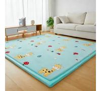 DUOLEH Tapis de sol à poils ras - Ne perd pas ses poils - Tapis de jeu élégant pour sol, lavable avec base antidérapante - Pour chambre à coucher, dortoir, chambre d'enfant, salon (160 x 230 cm, Style