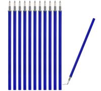 Duoleimi 12 recharges effaçables bleues - Recharges & stylo effaçable Eberhard Faber - Compatibles avec les recharges bleues - Pointe de 0,7 mm, hauteur 13 cm