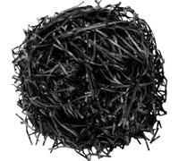 Duoleimi 200g de Raphia avec Fer. Papier Cadeau Noir. Matière de Remplissage en Laine de Bois. Idéal pour déco Anniversaire, Noël et fêtes. pour Vos Colis et boîtes Cadeaux.