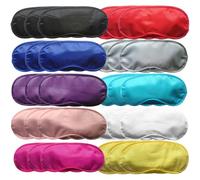 Duoleimi 30 Pack Blindfold Set - Masques de sommeil légers avec plaquettes nasales et sangles élastiques en 10 couleurs pour femmes, hommes et enfants pour les voyages, les soirées pyjama