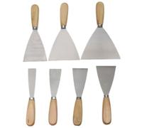 Duoleimi 7 pièces Set Spatules, Acier Carbone Manche Bois, 1-5 Pouces | Outil spatule, Set spatules larges, Spatule large, Petite spatule, 7 tailles, Manche bois, cloison sèche, peinture