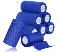 Duoleimi Bandage Auto-adhésif pour Chien, Chat, Cheval - 8 Rouleaux 7.5cm x 4.5m， Fixation Autocollant et Flexible Autocollant Bandage en Coton pour Le Soin Rapide des plaies.