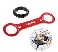 Duoleimi Center Lock Tool Clé Clé de châssis Adaptateur Central d’axe intérieur 4-en-1 Outil de châssis de vélo Multifonctionnel pour Dub/TL-FC32 / TL-FC25 / TL-FC24