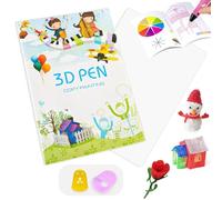 Duoleimi Livre de Dessin d’Impression 3D, modèle réutilisable avec 40 Motifs pour 3D Doodler Starter Set et Stylo 3D Filapen, Cadeau de Bricolage pour Les Enfants