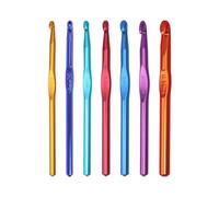 Duoleimi Lot de 7 crochets avec sac de rangement pratique - Grandes tailles comprenant des crochets de 10 mm et 12 mm et des crochets tunisiens., SM-LH0070