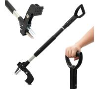 DUOLIYBC Outil de désherbage, désherbeur debout avec poignée ergonomique de 99,1 cm de long et 4 griffes en acier inoxydable haute résistance, désherbant facilement sans se pencher, tirer ou