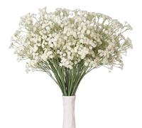 Duolvo Lot de 10 Bouquets de gypsophiles artificielles pour bébé - 60 cm - Toucher réaliste - pour Mariage, Maison, décoration