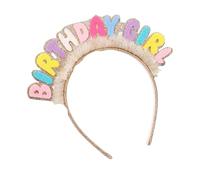 DuomaiJJ Accessoires Cheveux Enfants 2 Packs pour Bande Anniversaire Fête Dentelle en Colorée-1