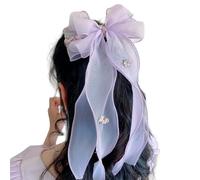 DuomaiJJ Accessoires Cheveux Enfants 2 Pièces De Papillon Brodés pour Filles en Queue Cheval Clip Coiffe-Violet