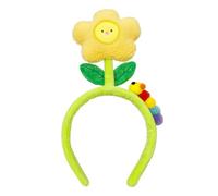 DuomaiJJ Accessoires Cheveux Enfants Paquet De 3 Fleurs Chenille Mignon Bandeau Banquette Vert Coiffeur en Épingle À Cheveux-Jaune 1