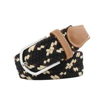 DuomaiJJ Ceinture Homme Version Étendue De La Tissée Élastique Décontractée Et Élégante pour Hommes-café Au Riz Noir-120 Cm