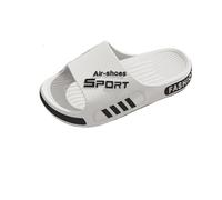 DuomaiJJ Chaussons De Douche Les Pantoufles Masculines pour La Maison D'été Portent des Sandales Extérieures À Semelles Épaisses Grande Taille-blanc-46-47