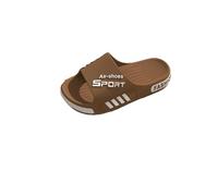 DuomaiJJ Chaussons De Douche Les Pantoufles Masculines pour La Maison D'été Portent des Sandales Extérieures À Semelles Épaisses Grande Taille-Couleur Café-44-45