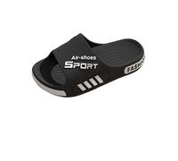 DuomaiJJ Chaussons De Douche Les Pantoufles Masculines pour La Maison D'été Portent des Sandales Extérieures À Semelles Épaisses Grande Taille-noir-44-45