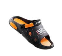 DuomaiJJ Chaussons De Douche Sandales Sportives Extérieures sans Glissement À Semelles Épaisses pour Hommes Usage Extérieur-Orange Noir-44-45