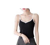 DuomaiJJ DéBardeur Camisole De Coton Pur pour Femmes avec Coffre Rembourré Usure Intérieure D'été Et Haut Tube d'usure Extérieure-Noir-Code Universel