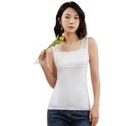 DuomaiJJ DéBardeur Camisole De Dentelle Modale Printemps Et Été pour Femmes Grande Taille À La Chemise Fond d'usure Slim Taille-Blanc-Code Universel