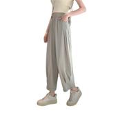 DuomaiJJ Pantalon Femme Carotte Taille Haute en Soie Glacée pour Femmes, Lanterne Léger De Protection Solaire, Été