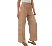 DuomaiJJ Pantalon Femme Découpé Décontracté Taille Haute De Couleur Unie À La Mode pour L'été Et L'automne