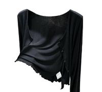 DuomaiJJ UV Veste Longue Femme Châle Modal De Grande Taille Vêtements Protection Solaire Cardigan Tout-Correspondant D'été pour Femmes-Noir-l