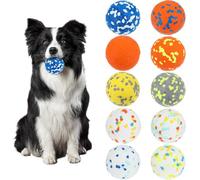 duomaoyi 10 balles de tennis résistantes aux morsures, conçues pour les chiens qui aiment grignoter, balles de jouet élastiques flottantes pour les chiens grands, moyens et petits et les chiots