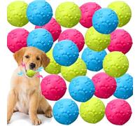 duomaoyi 24 balles sonores pour chien, matériau en caoutchouc, diamètre 6 cm, balles à mâcher interactives, adaptées pour les chiens et chiots de petite et moyenne taille