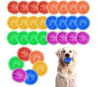duomaoyi 30 balles sonores pour chien de 6,3 cm, avec pointes, résistance aux morsures et à l'usure, haute élasticité, disponibles en 6 couleurs, adaptées pour les chiots, les petits chiens, les