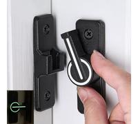 duomaoyi Lot de 2 loquets de porte coulissante à 90 degrés lumineux noirs