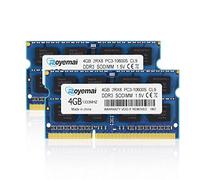 DUOMEIQI DDR3 RAM 8Go Kit (2x4Go) PC3-10600 DDR3 1333 8Go DDR3 2Rx8 1.5V CL9 Sodimm Mémoire RAM for Ordinateur Portable